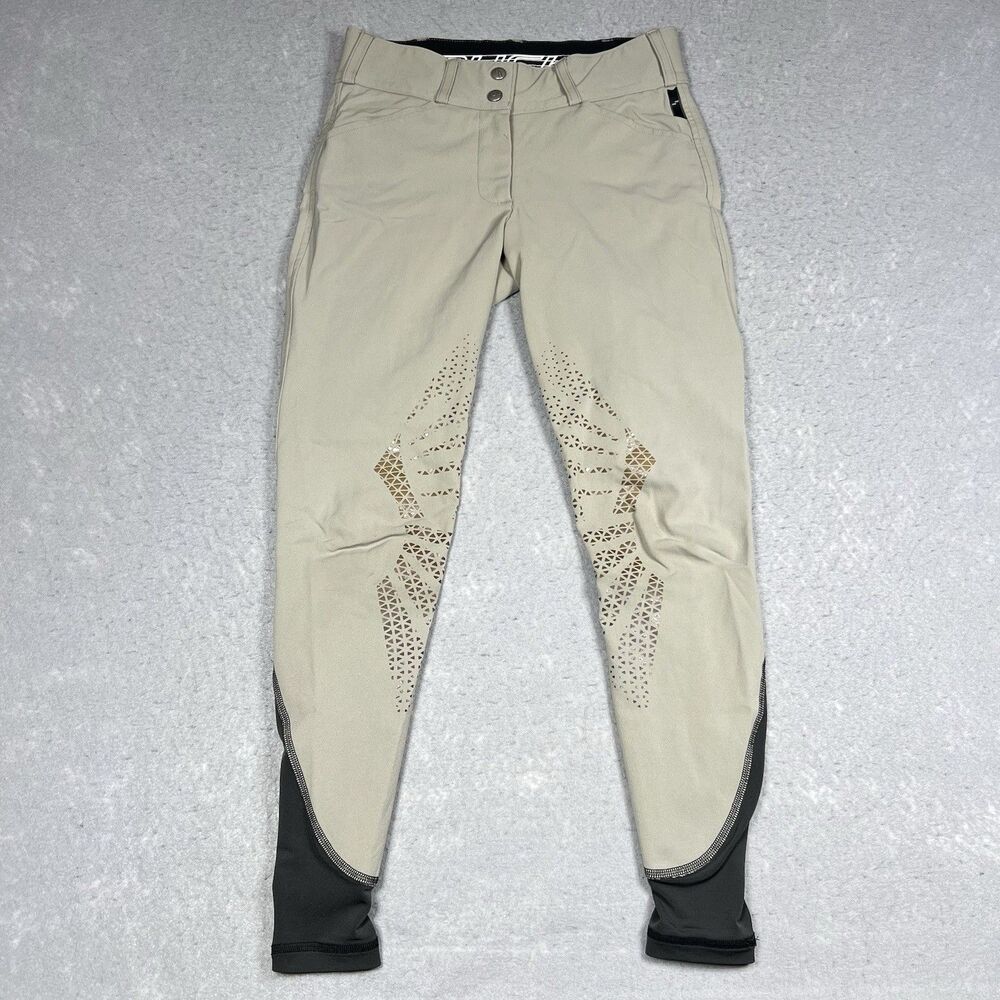 Struck Apparel Knee Patch Horseback Riding Breeches Women’s 24 Tan Pockets
